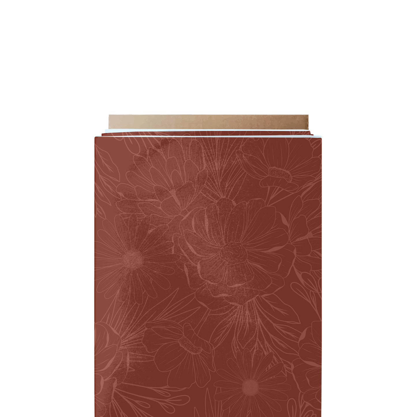Deep Rust Floral Fabric