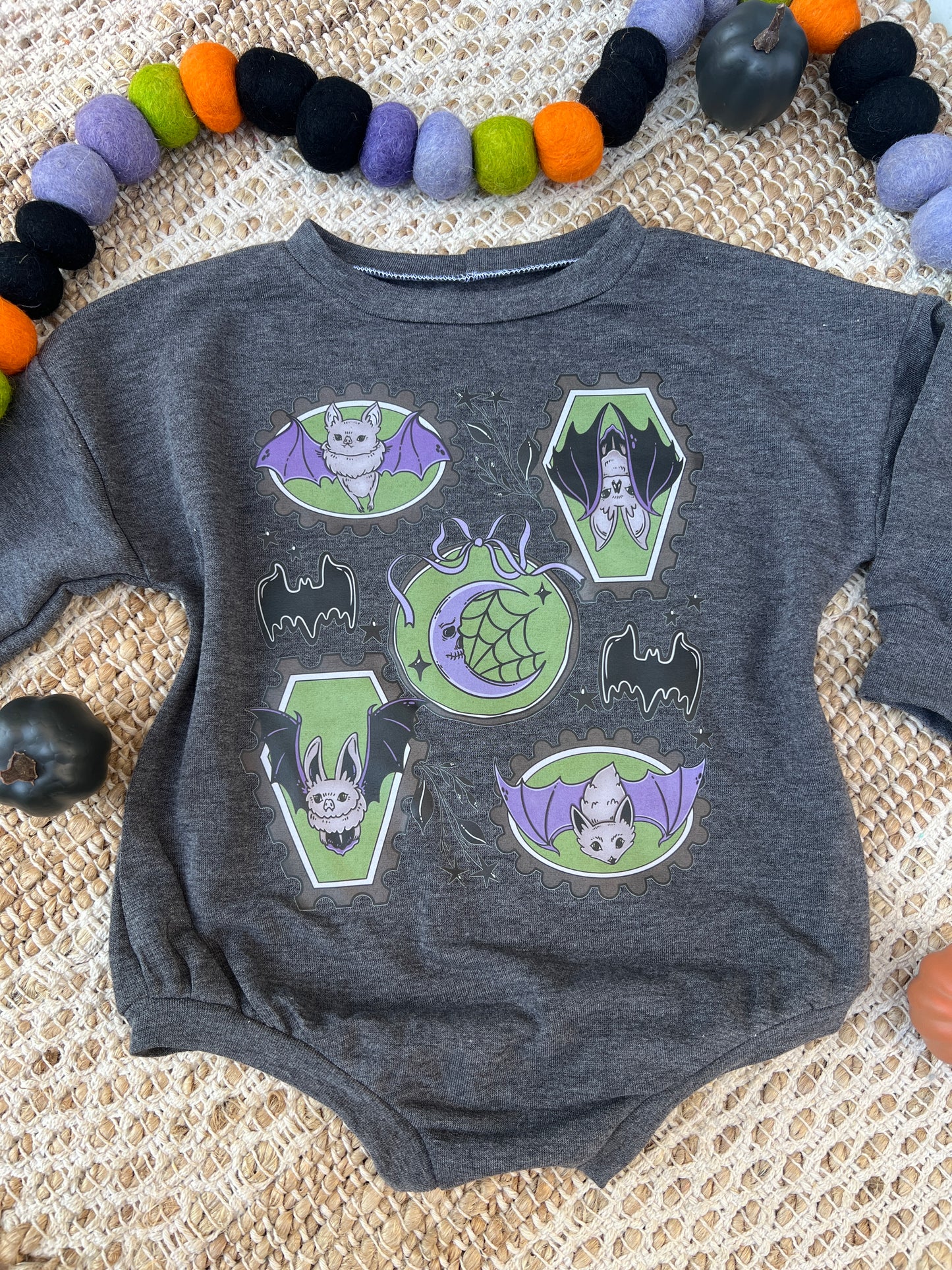 Vintage Bats Sweater Onesie
