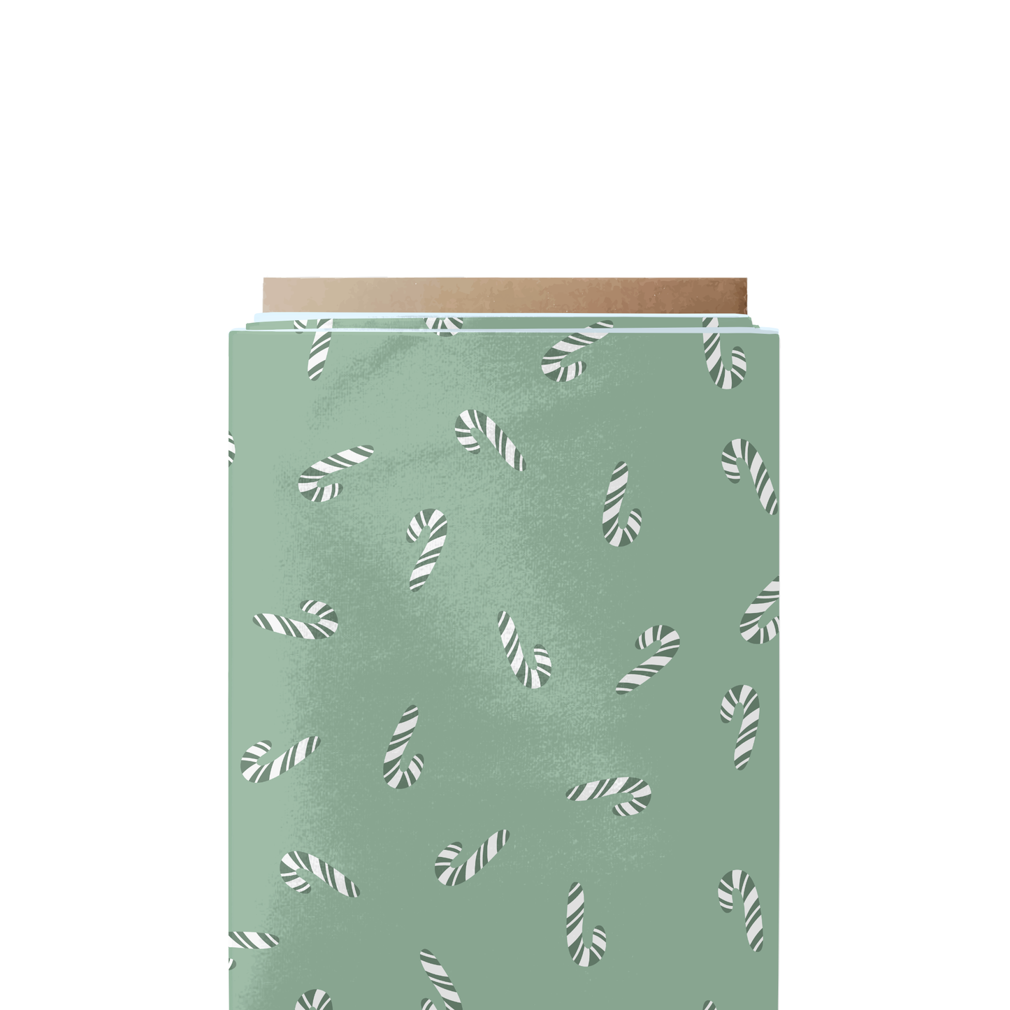 Sage Candy Cane Fabric