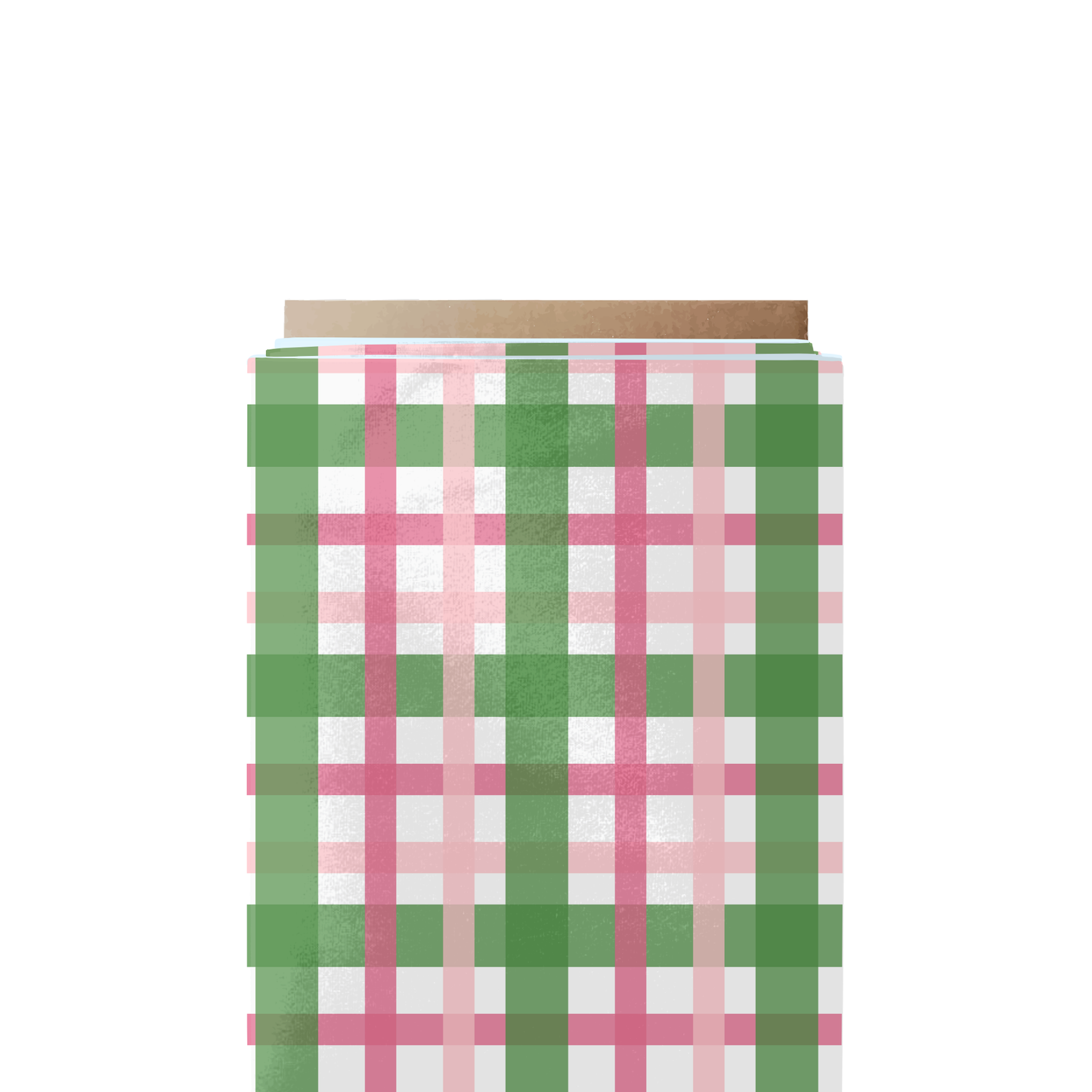 Pink and Green Gingham Fabric