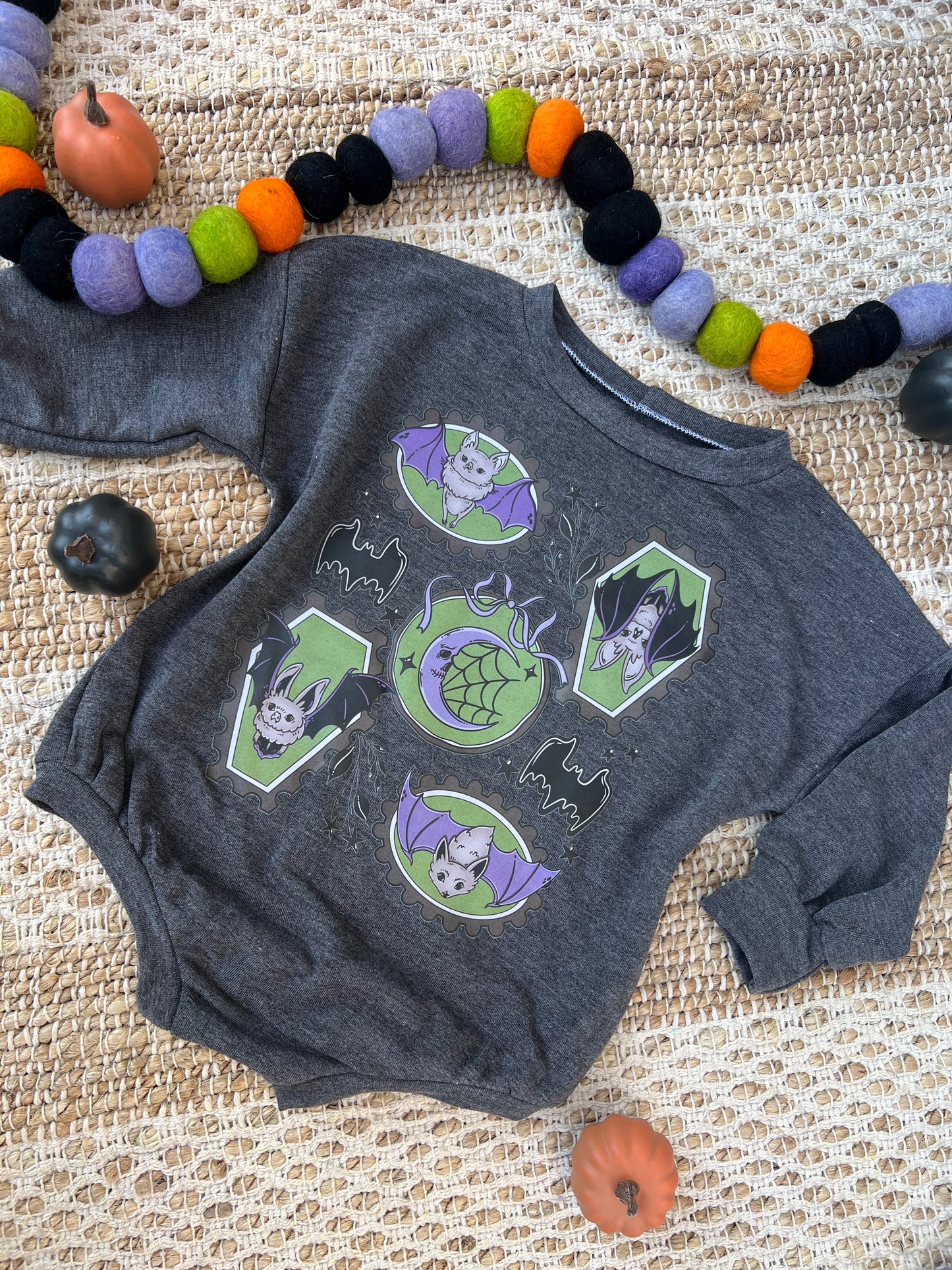 Vintage Bats Sweater Onesie