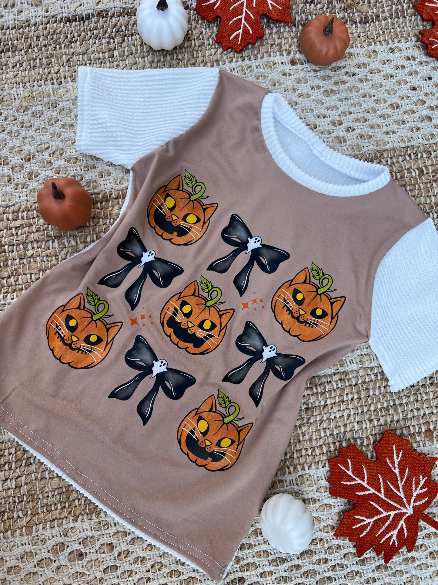Coquette Pumpkin Cats Tee