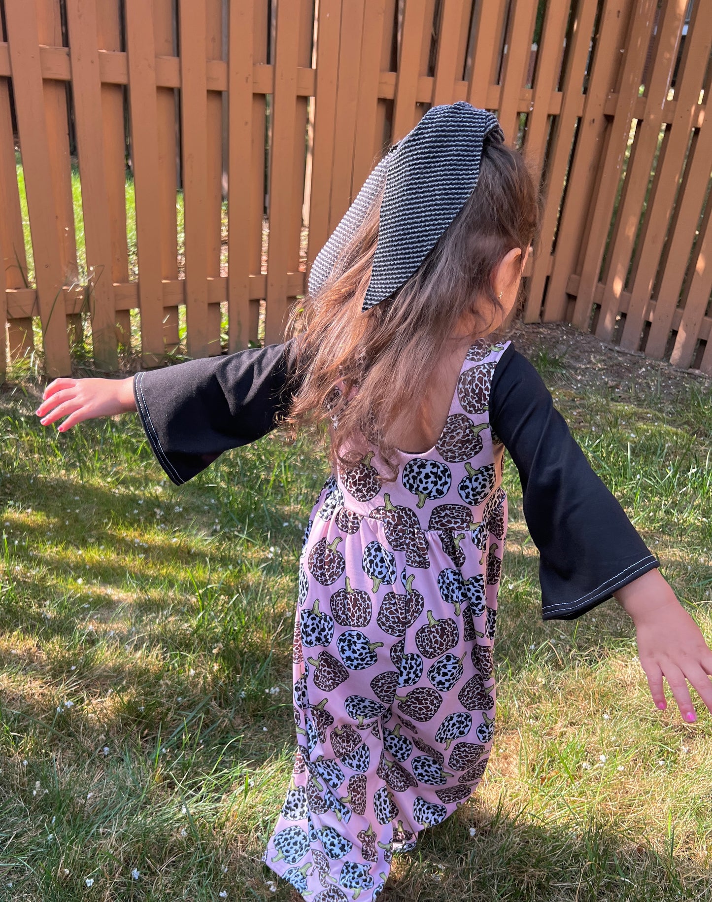 Western Pumpkin Pant Romper