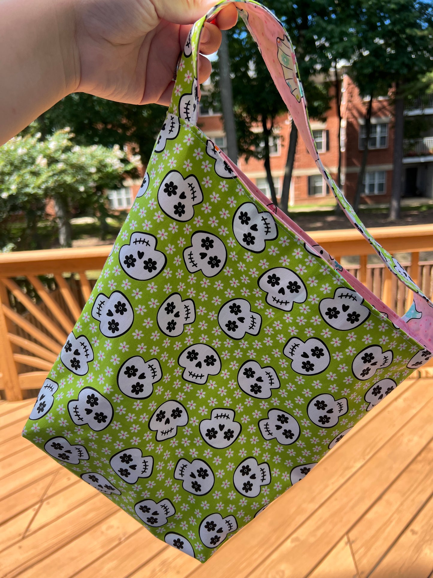 Reversible Trick or Treat Tote