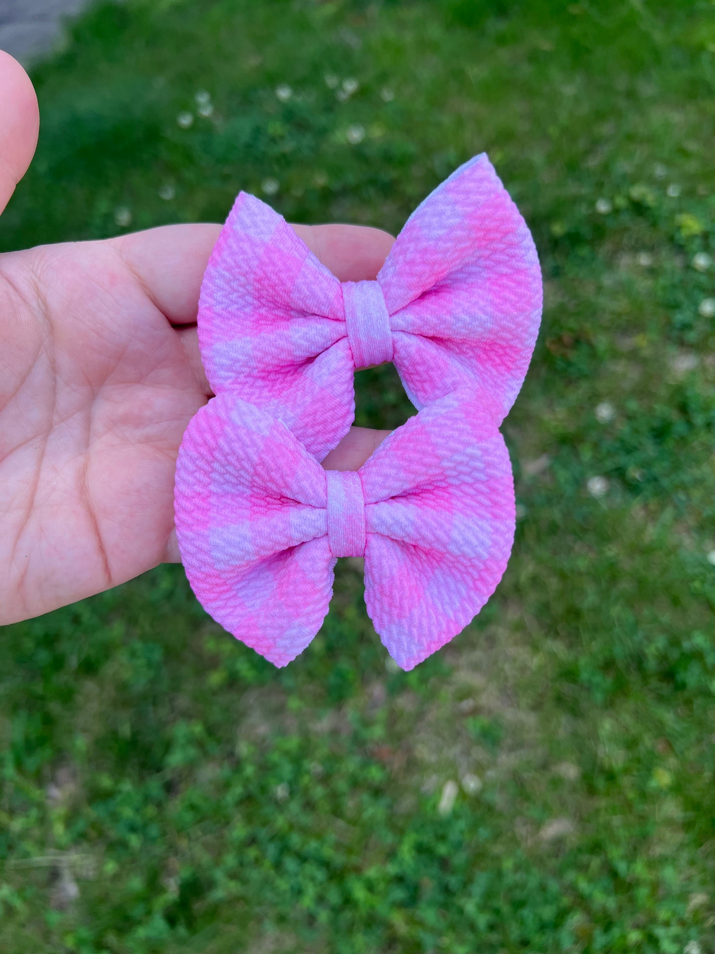 Pink Gingham Classic Piggies
