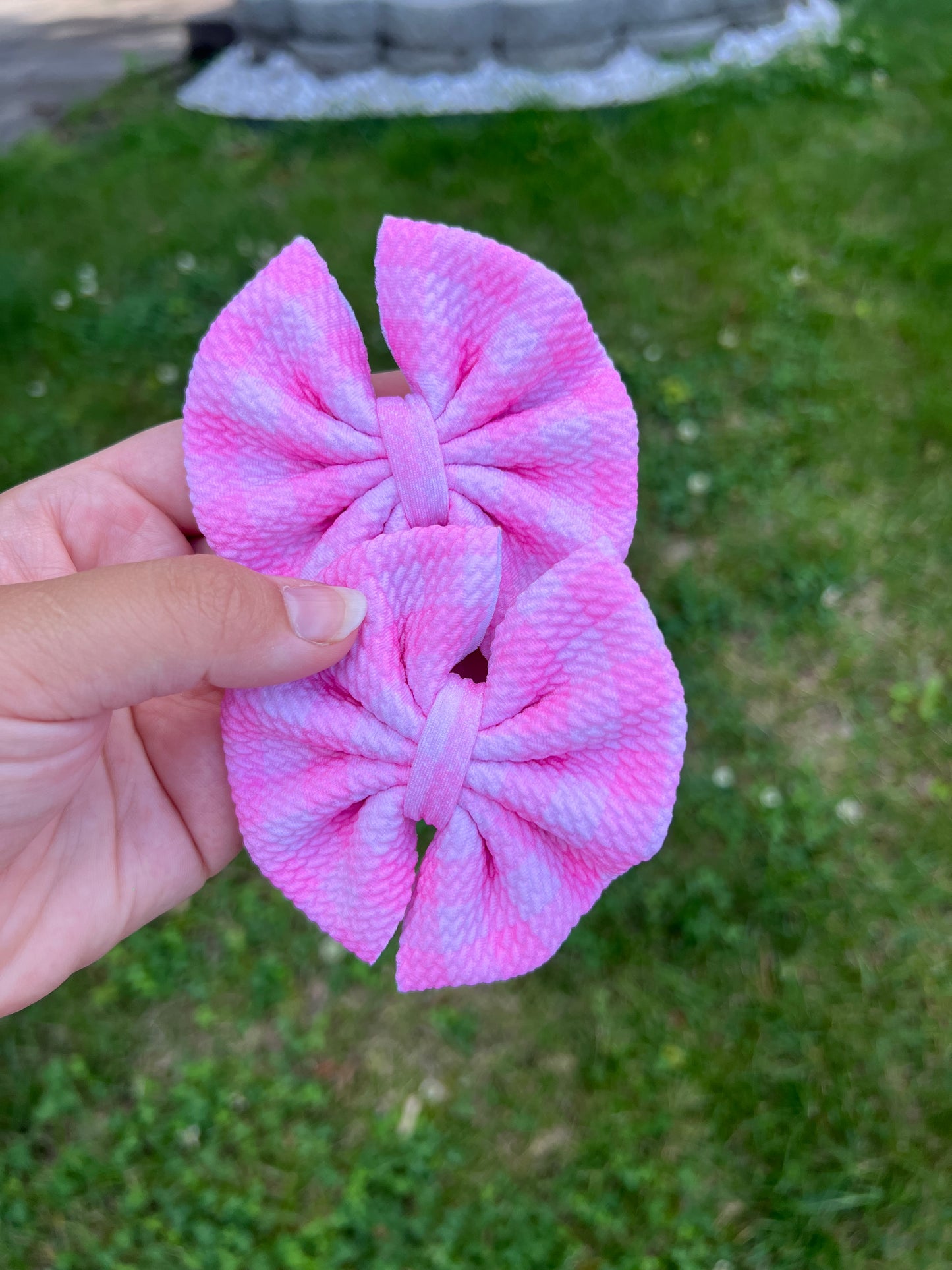 Pink Gingham Pinwheel Piggie Set