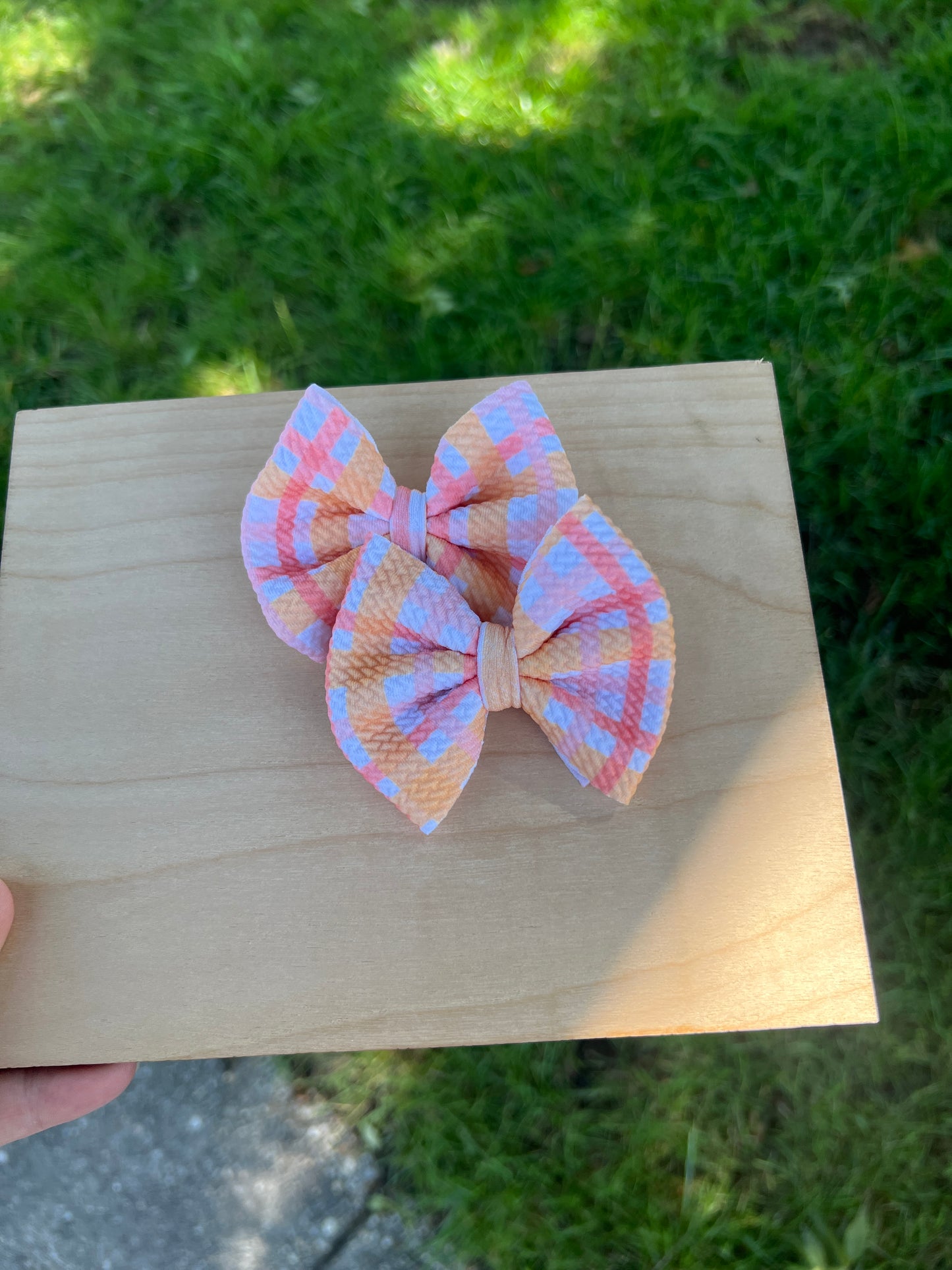 Peachy Gingham Classic Piggies
