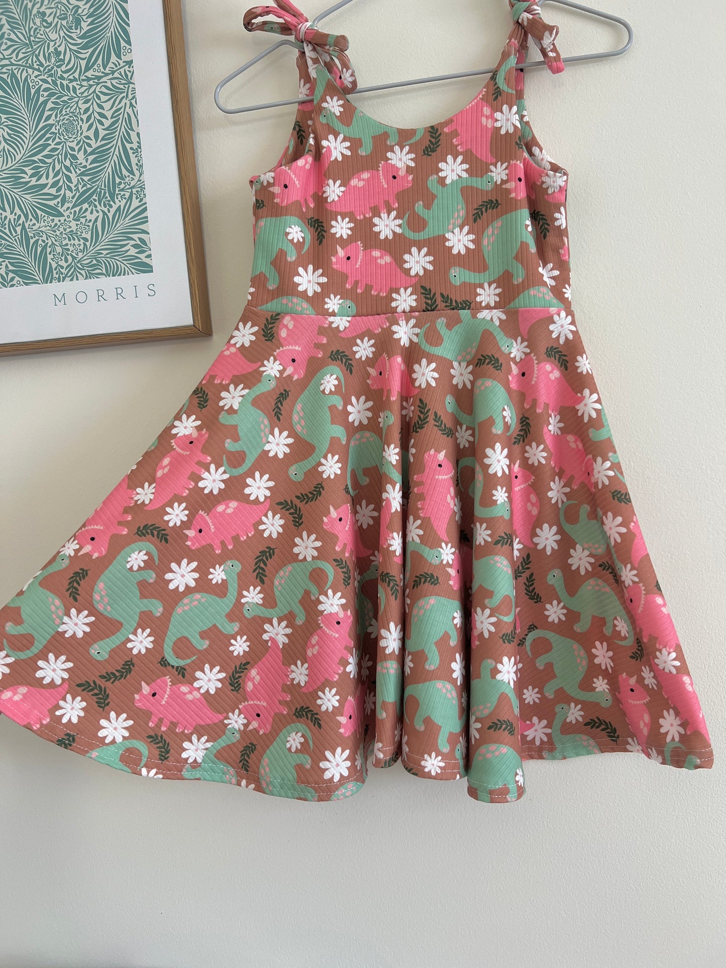 Girly Dino Dress - baby