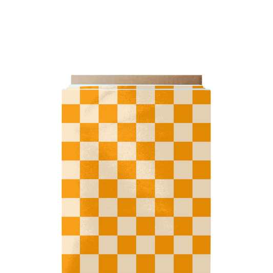 Orange Checkered Fabric