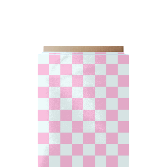 Pink Checkered Fabric