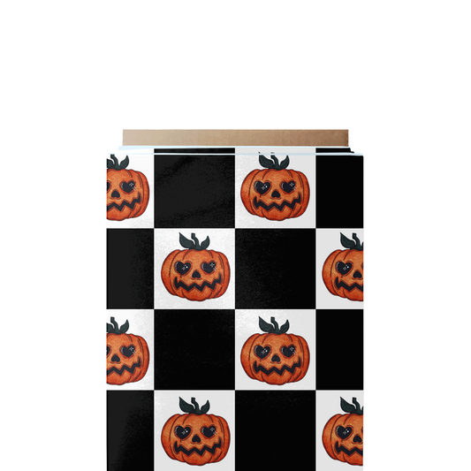 Pumpkin checkered Fabric