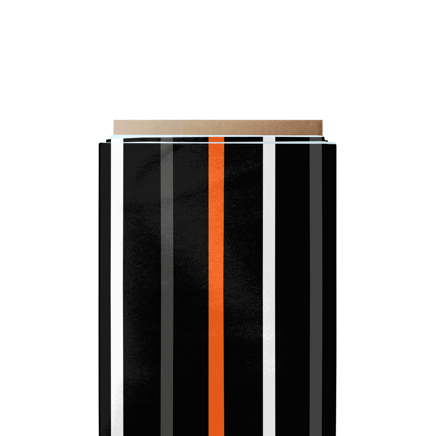 Black & Orange Stripe Fabric
