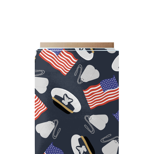 Blue Army Tags Fabric