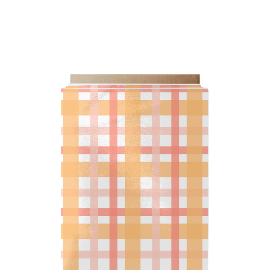 Peachy Gingham Fabric