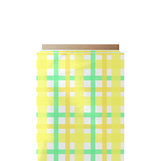 Yellow & Green Gingham Fabric