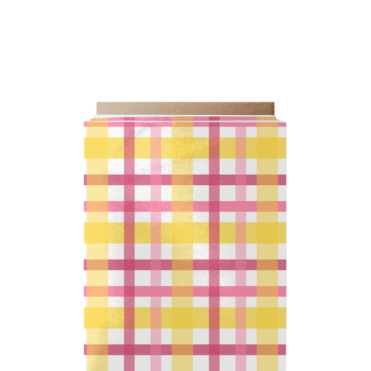 Yellow & Pink Gingham Fabric
