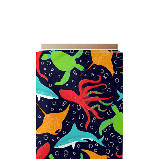 Neon Sea Creatures Fabric