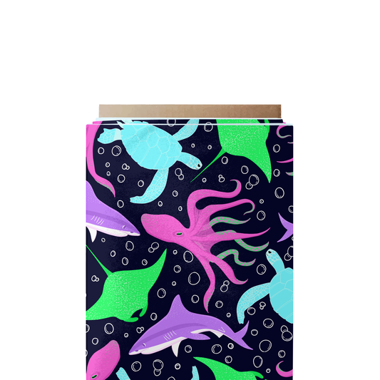 Neon Sea Creatures Fabric