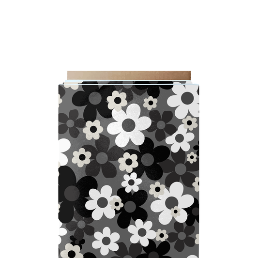 Black and White Flower Fabric