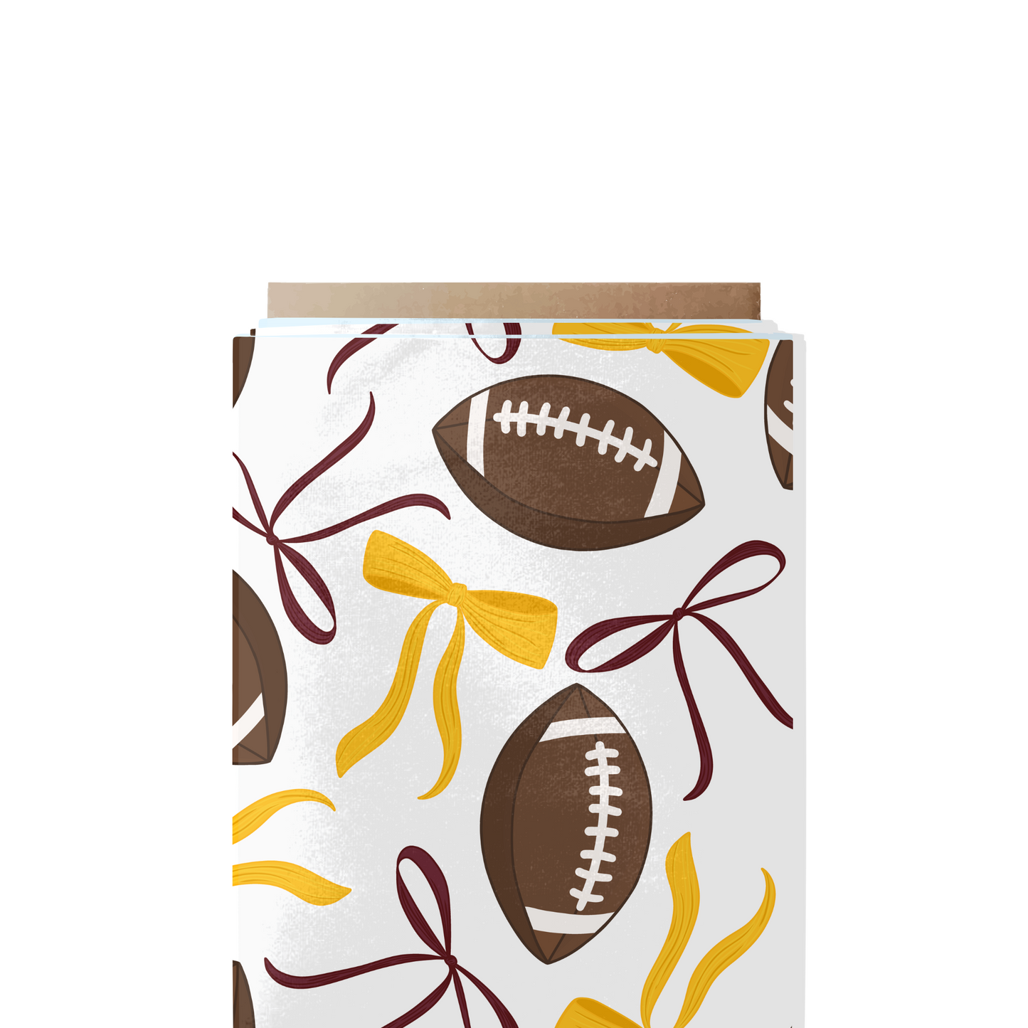 Coquette maroon & yellow Football Fabric