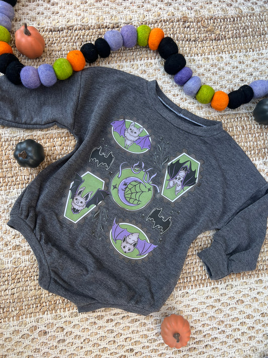 Vintage Bats Sweater Onesie