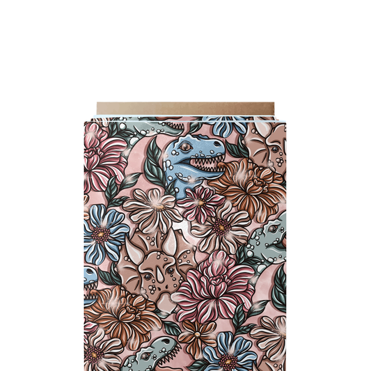 Floral Dinos Fabric