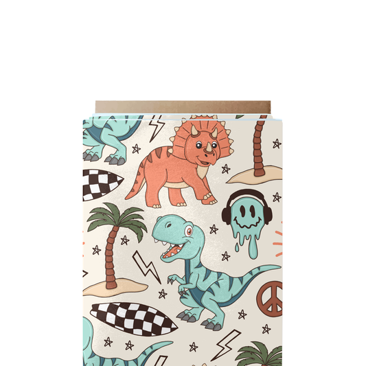 Checkers and Dinos Fabric