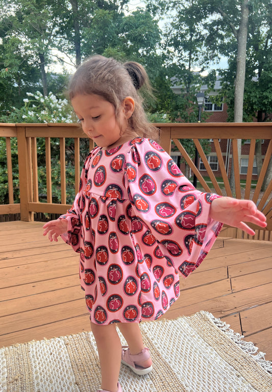 Vintage Coquette Pumpkin Dress