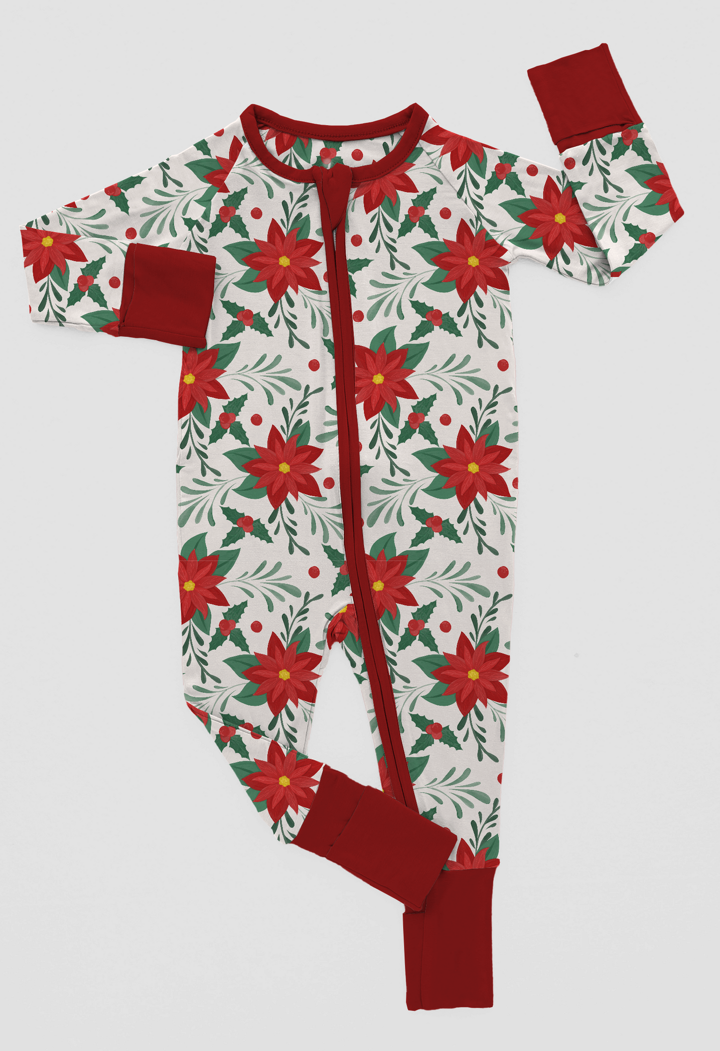 Bamboo Poinsetta Onesie