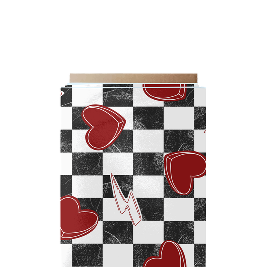 Checkered Heart Fabric