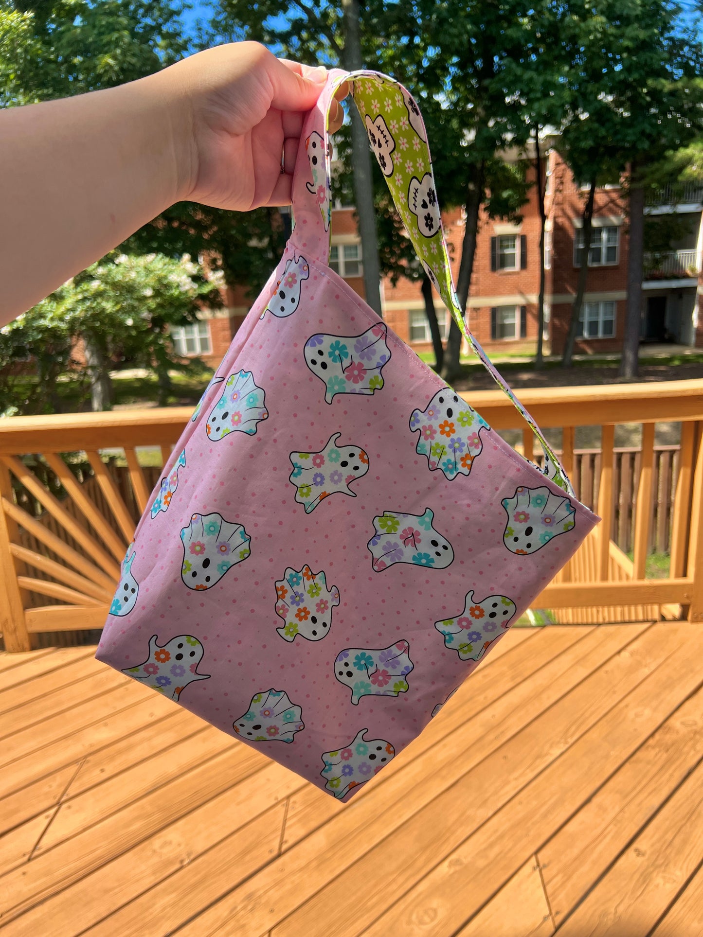 Reversible Trick or Treat Tote