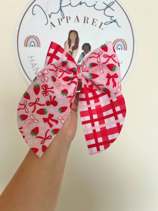 Strawberry Cheer Bow