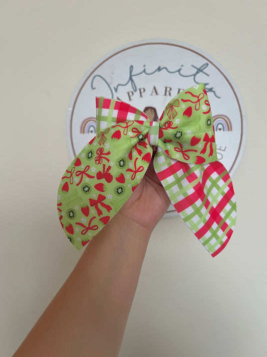 Kiwi-Strawberry Cheer Bow