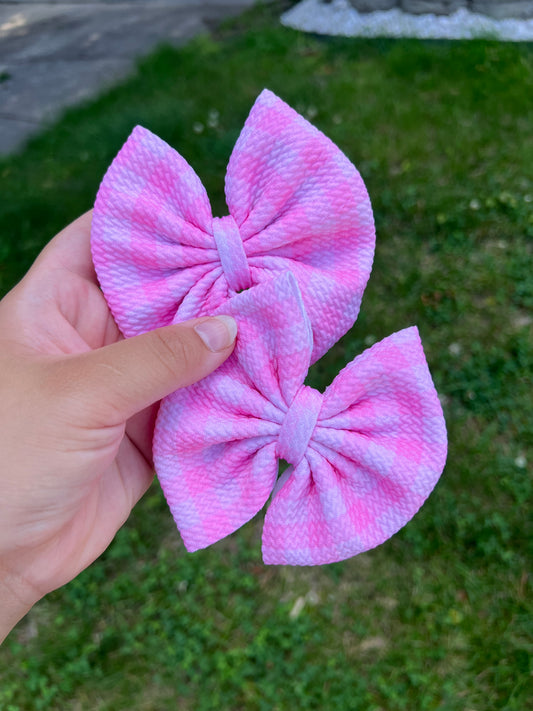 Pink Large Gingham Piggie Set