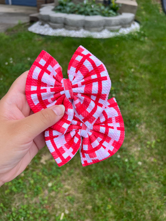 Red Large Gingham Piggie Set