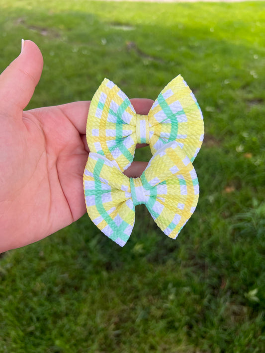 Yellow/Green Gingham Classic Piggies