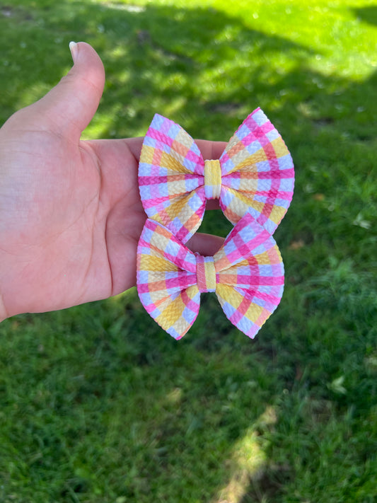 Pink/Yellow Gingham Classic Piggies