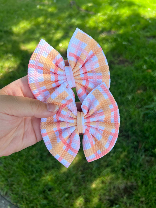 Peachy Large Gingham Piggie Set