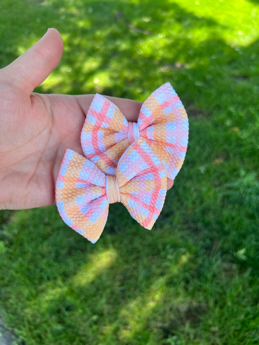 Peachy Gingham Classic Piggies